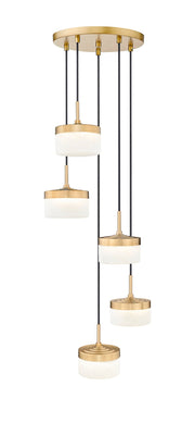 Renaud 5 Light 15.75" Pendant in Modern Gold