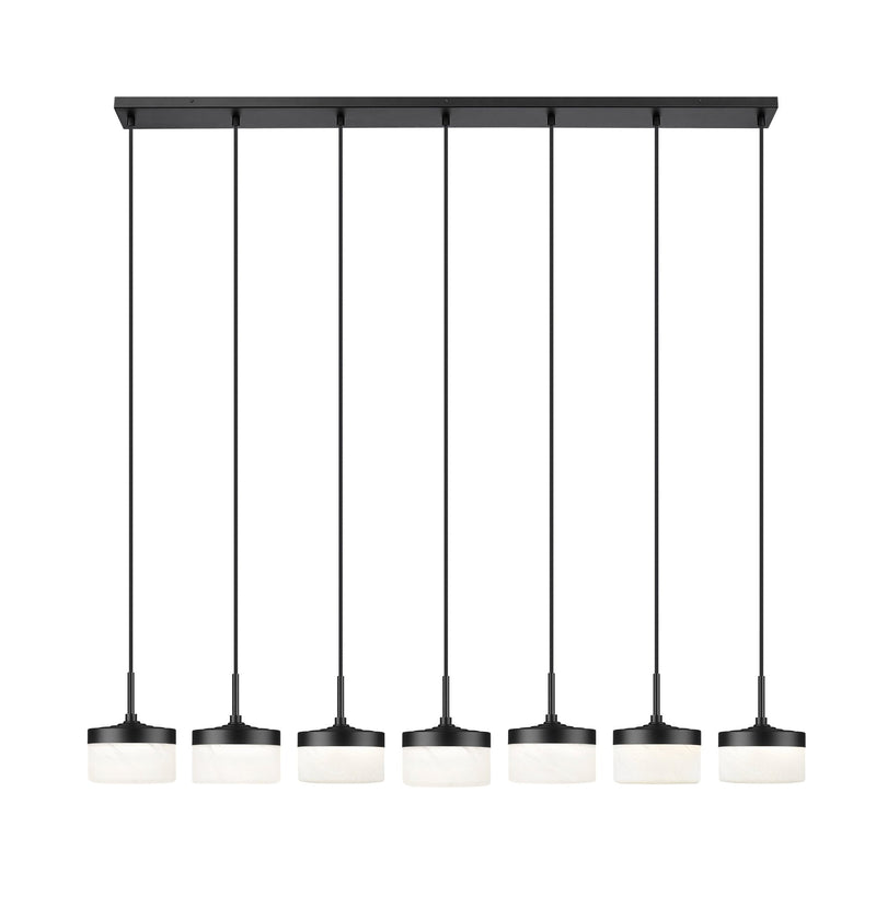 Renaud 7 Light 58.75" Linear Pendant in Matte Black