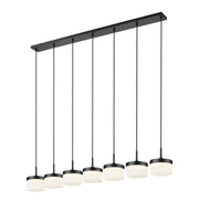 Renaud 7 Light 58.75" Linear Pendant in Matte Black