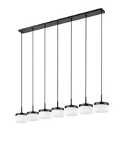 Renaud 7 Light 58.75" Linear Pendant in Matte Black