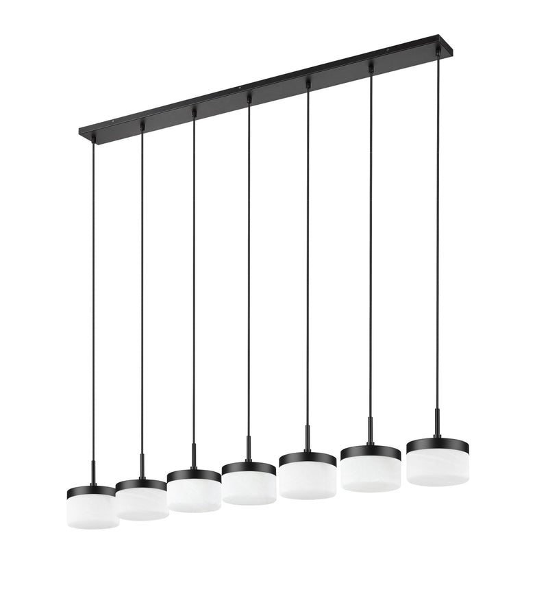 Renaud 7 Light 58.75" Linear Pendant in Matte Black