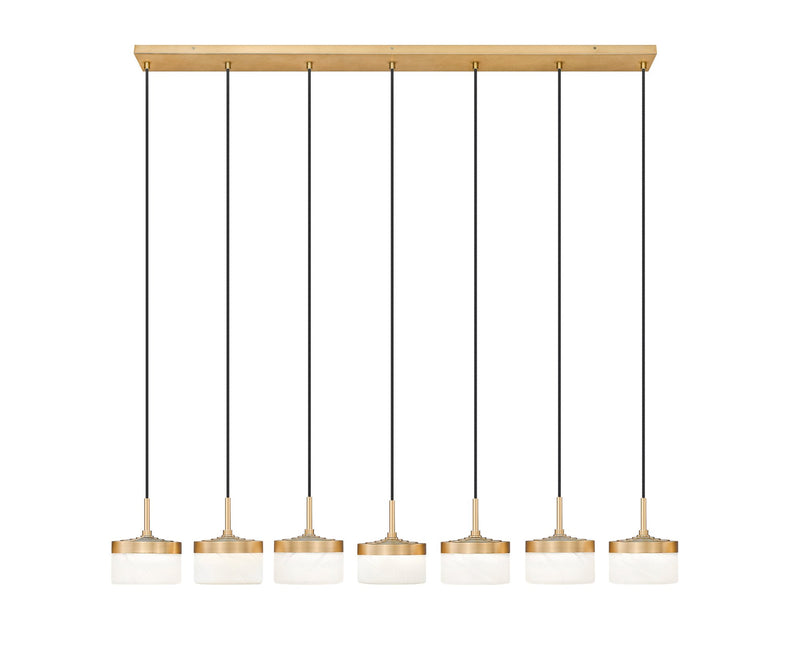 Renaud 7 Light 58.75" Linear Pendant in Modern Gold