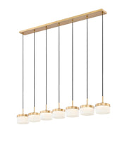 Renaud 7 Light 58.75" Linear Pendant in Modern Gold