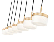 Renaud 7 Light 58.75" Linear Pendant in Modern Gold