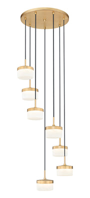 Renaud 7 Light 21" Pendant in Modern Gold