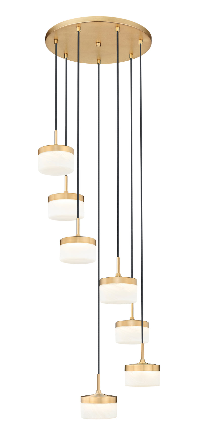 Renaud 7 Light 21" Pendant in Modern Gold