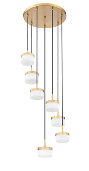 Renaud 7 Light 21" Pendant in Modern Gold