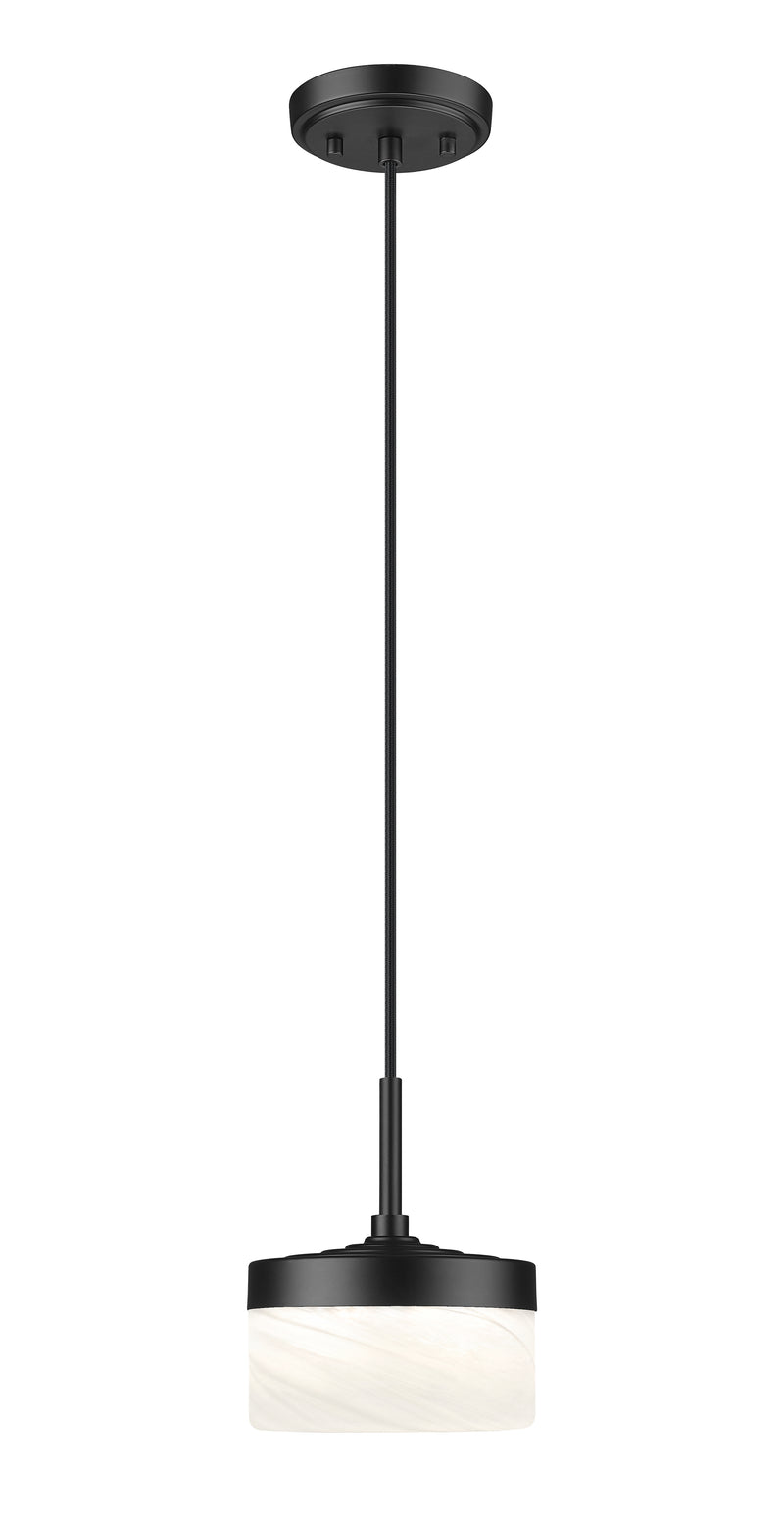 Renaud 1 Light 6.75" Pendant in Matte Black