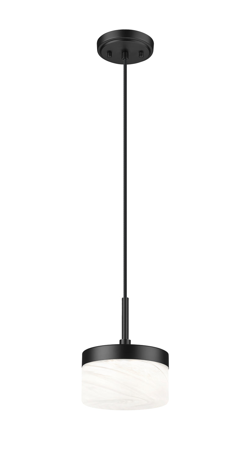Renaud 1 Light 6.75" Pendant in Matte Black