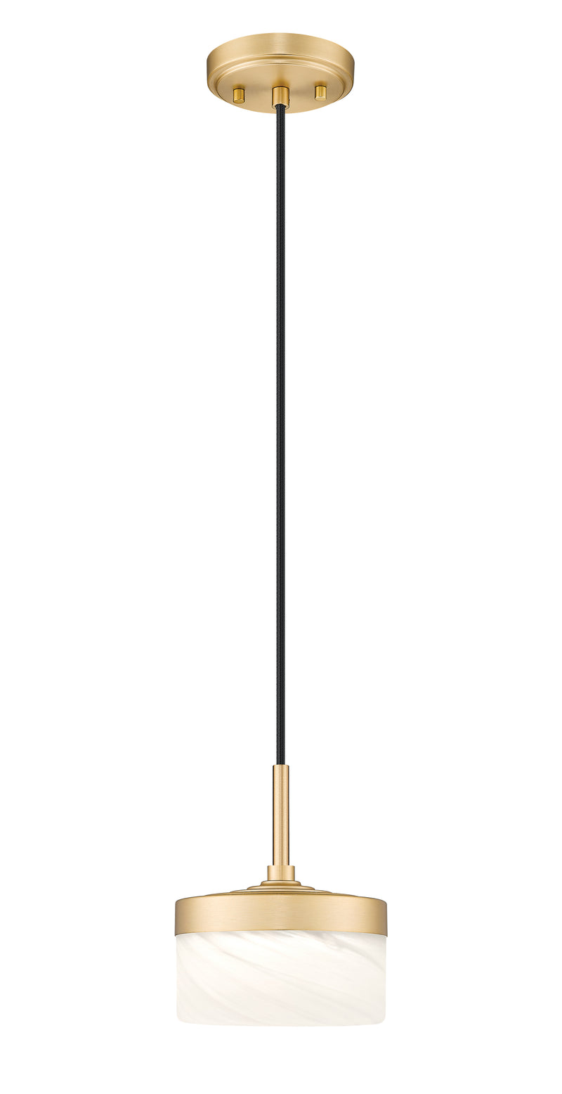 Renaud 1 Light 6.75" Pendant in Modern Gold