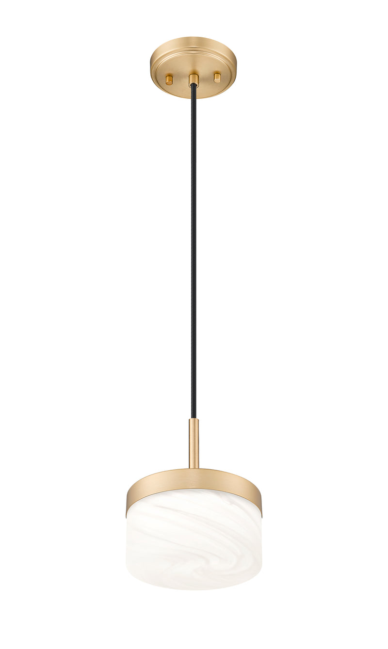 Renaud 1 Light 6.75" Pendant in Modern Gold