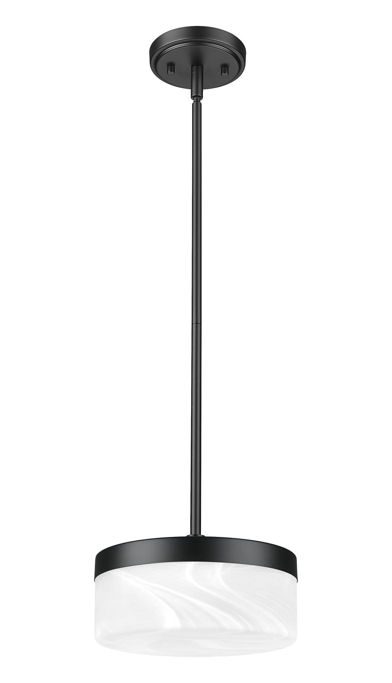 Renaud 1 Light 9.25" Pendant in Matte Black