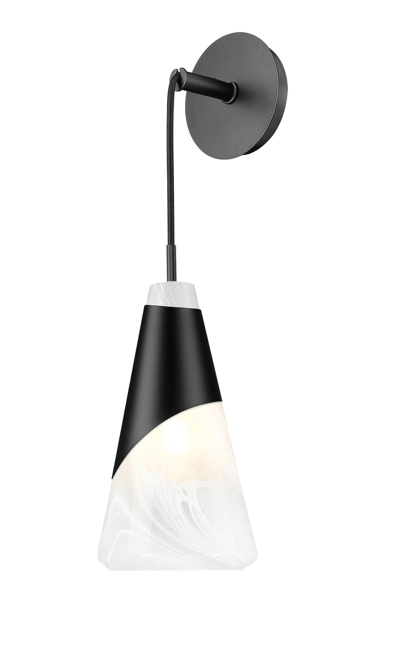 Aimie 1 Light 6" Wall Sconce in Matte Black