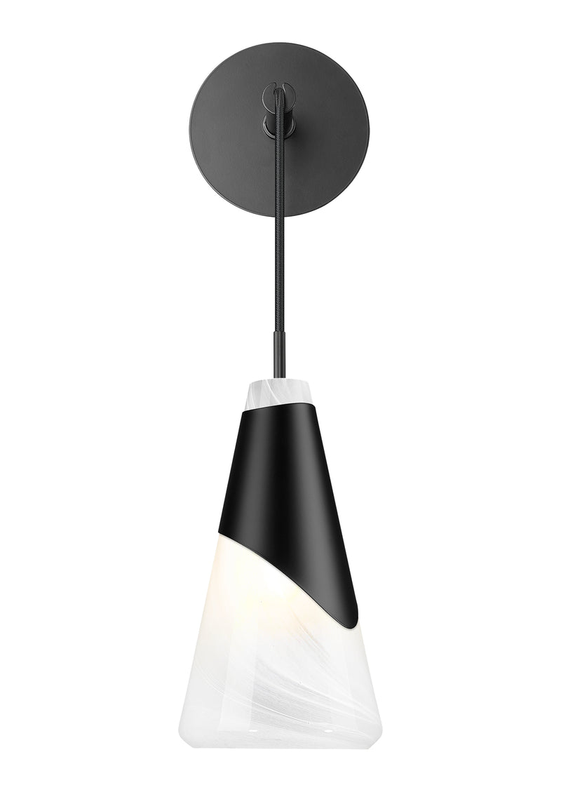 Aimie 1 Light 6" Wall Sconce in Matte Black