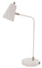 Kirby LED task Lamp in White with Satin Nickel Accents and USB port