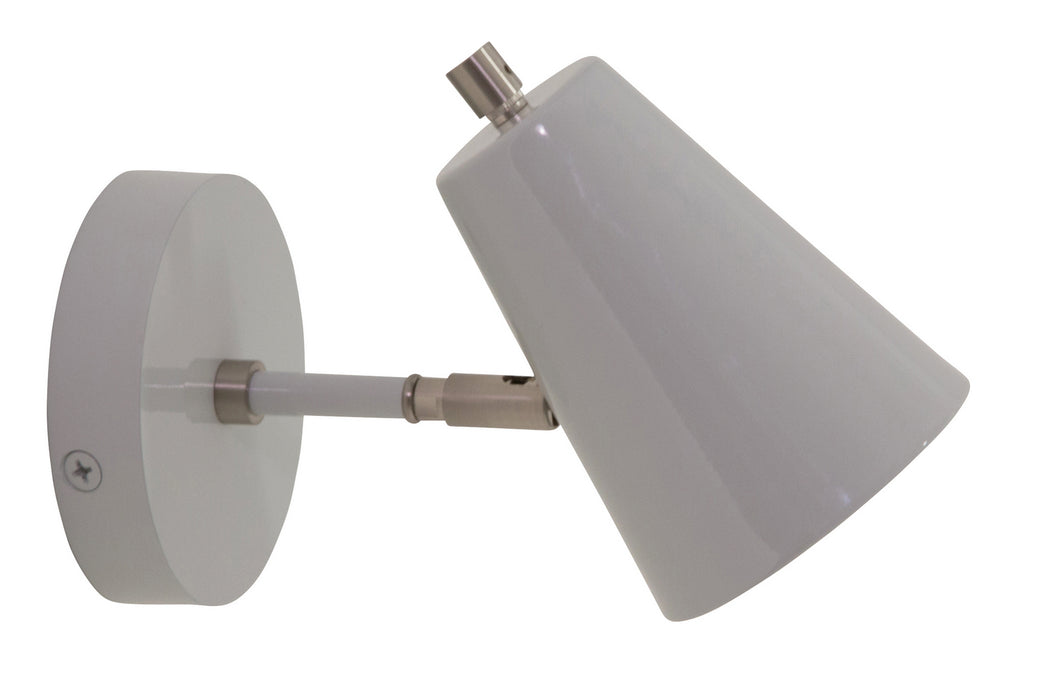 Kirby LED Wall Lamp in Gray with Satin Nickel Accents