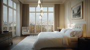 Aimie 5 Light 12" Pendant, 13.25" Tall in Modern Gold in a room setting