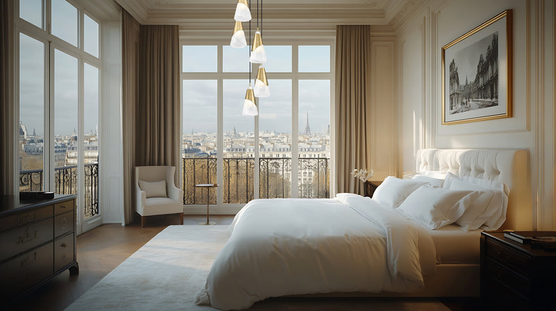 Aimie 5 Light 12" Pendant, 13.25" Tall in Modern Gold in a room setting