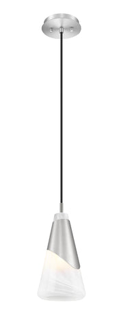 Aimie 1 Light 6" Pendant, Cord Mount in Brushed Nickel