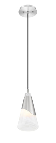 Aimie 1 Light 6" Pendant, Cord Mount in Brushed Nickel