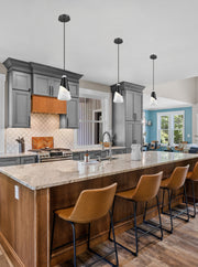 Aimie 1 Light 6" Pendant, Cord Mount in Matte Black in a room setting