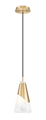 Aimie 1 Light 6" Pendant, Cord Mount in Modern Gold