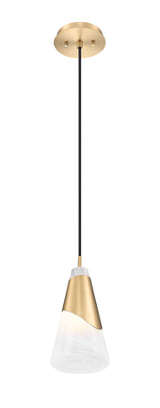 Aimie 1 Light 6" Pendant, Cord Mount in Modern Gold