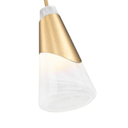 Aimie 1 Light 6" Pendant, Cord Mount in Modern Gold
