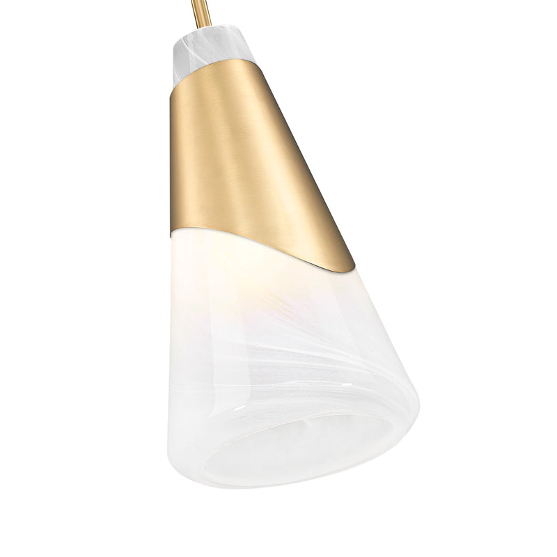 Aimie 1 Light 6" Pendant, Cord Mount in Modern Gold