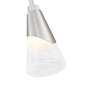Aimie 1 Light 6" Pendant, Rod Mount in Brushed Nickel