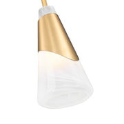 Aimie 1 Light 6" Pendant, Rod Mount in Modern Gold