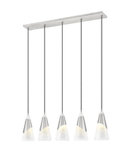 Aimie 5 Light 42" Linear Pendant, 15.75" Tall in Brushed Nickel