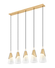 Aimie 5 Light 42" Linear Pendant, 15.75" Tall in Modern Gold