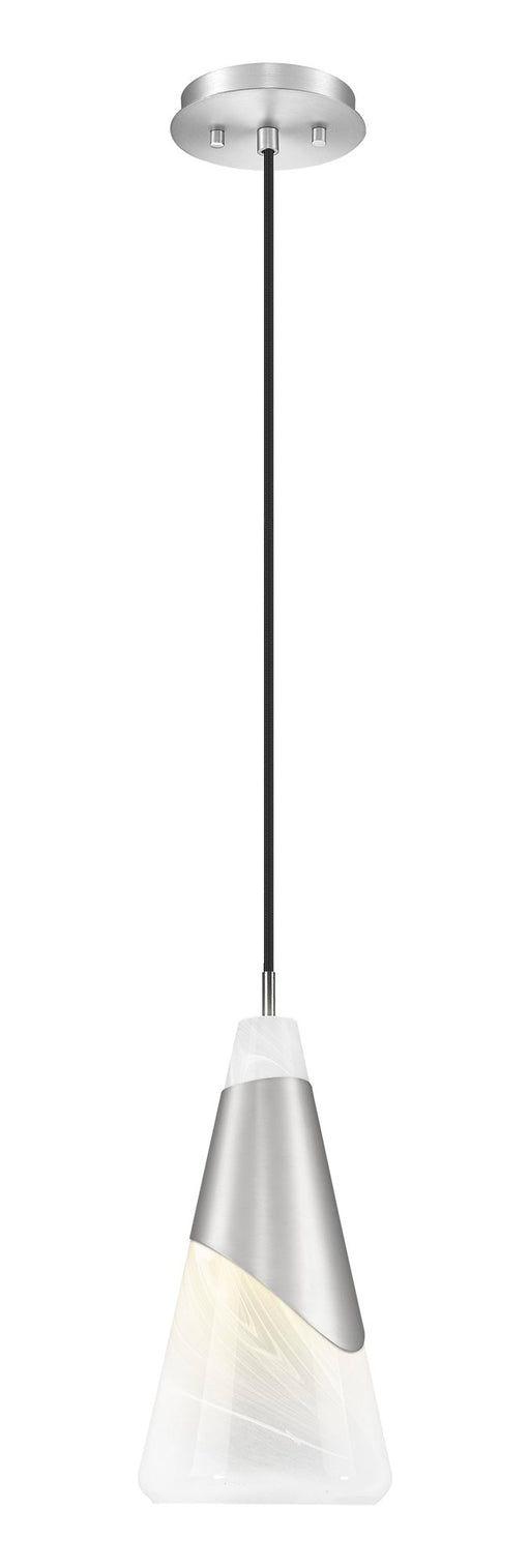 Aimie 1 Light 7" Pendant, Cord Mount in Brushed Nickel