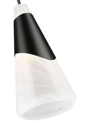 Aimie 1 Light 7" Pendant, Cord Mount in Matte Black