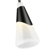 Aimie 1 Light 7" Pendant, Rod Mount in Matte Black
