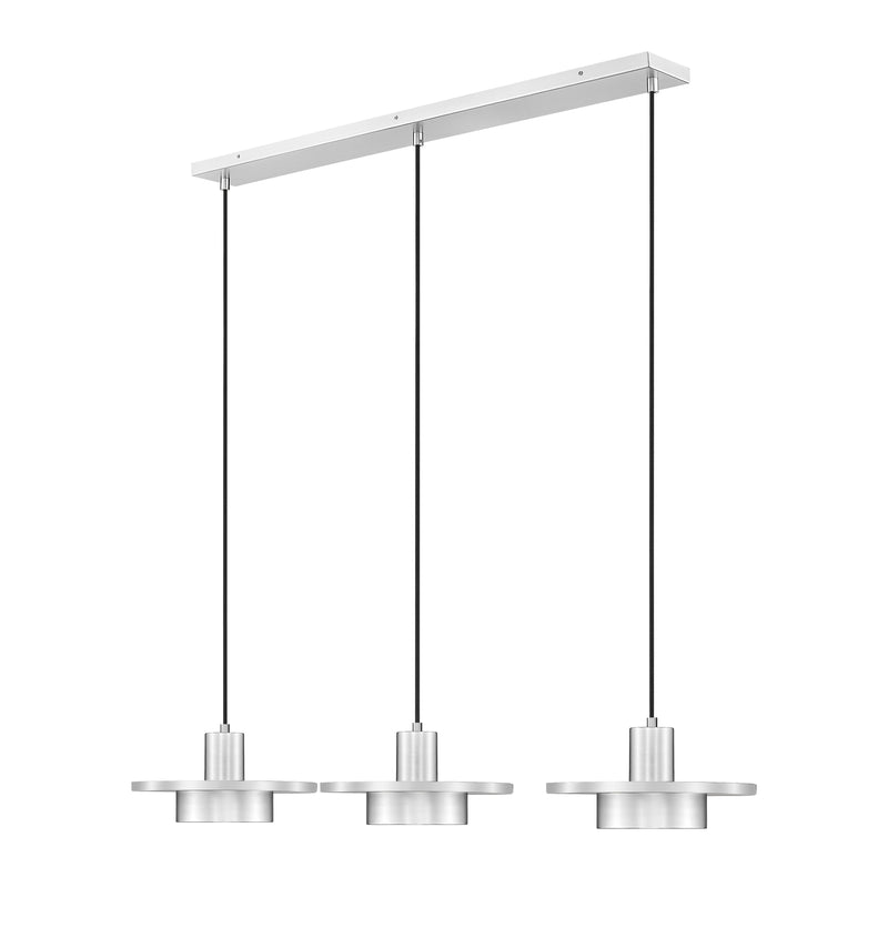 Ludo 3 Light 52" Linear Pendant in Brushed Nickel
