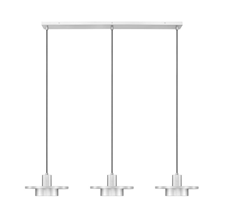 Ludo 3 Light 52" Linear Pendant in Brushed Nickel