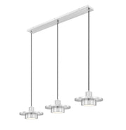 Ludo 3 Light 52" Linear Pendant in Brushed Nickel
