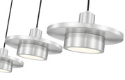 Ludo 3 Light 52" Linear Pendant in Brushed Nickel