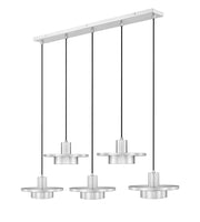 Ludo 5 Light 51.5" Linear Pendant in Brushed Nickel