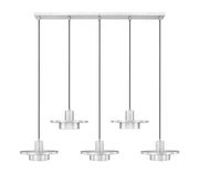 Ludo 5 Light 51.5" Linear Pendant in Brushed Nickel
