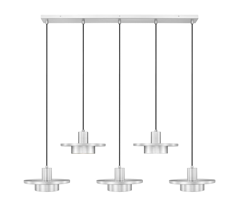 Ludo 5 Light 51.5" Linear Pendant in Brushed Nickel
