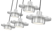 Ludo 5 Light 51.5" Linear Pendant in Brushed Nickel