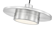 Ludo 1 Light 16" Pendant in Brushed Nickel