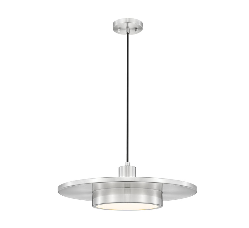 Ludo 1 Light 20" Pendant in Brushed Nickel