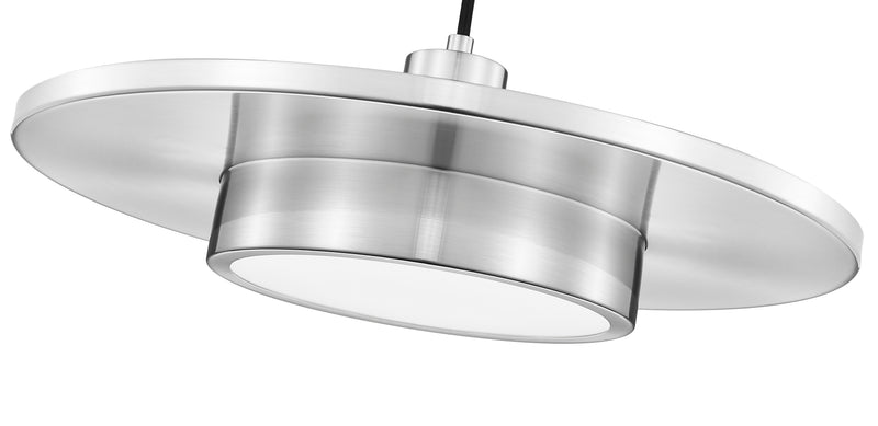 Ludo 1 Light 20" Pendant in Brushed Nickel