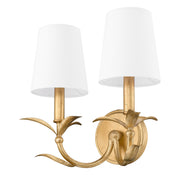 Aslin 2 Light 11.75" Wall Sconce in Gold Leaf