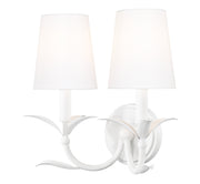 Aslin 2 Light 11.75" Wall Sconce in Textured White