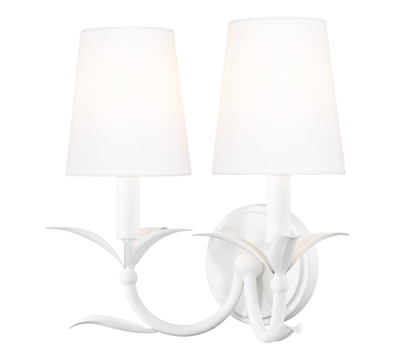 Aslin 2 Light 11.75" Wall Sconce in Textured White